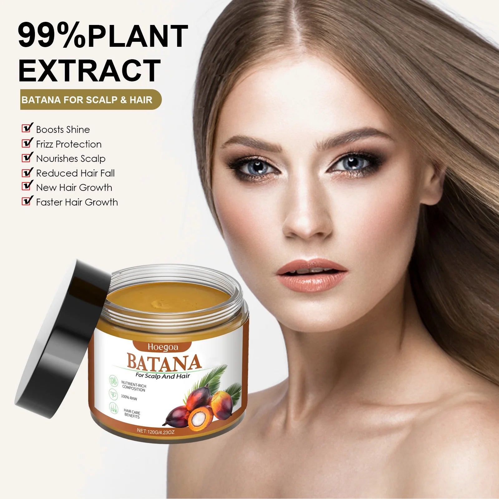 Batana Oil Hair Oil Nourishes Dry Ends And Shine — Amber-Gold | KIMLUD