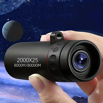 Monocular Telescope – 8–10x Magnification – Glass Lens – Black | KIMLUD
