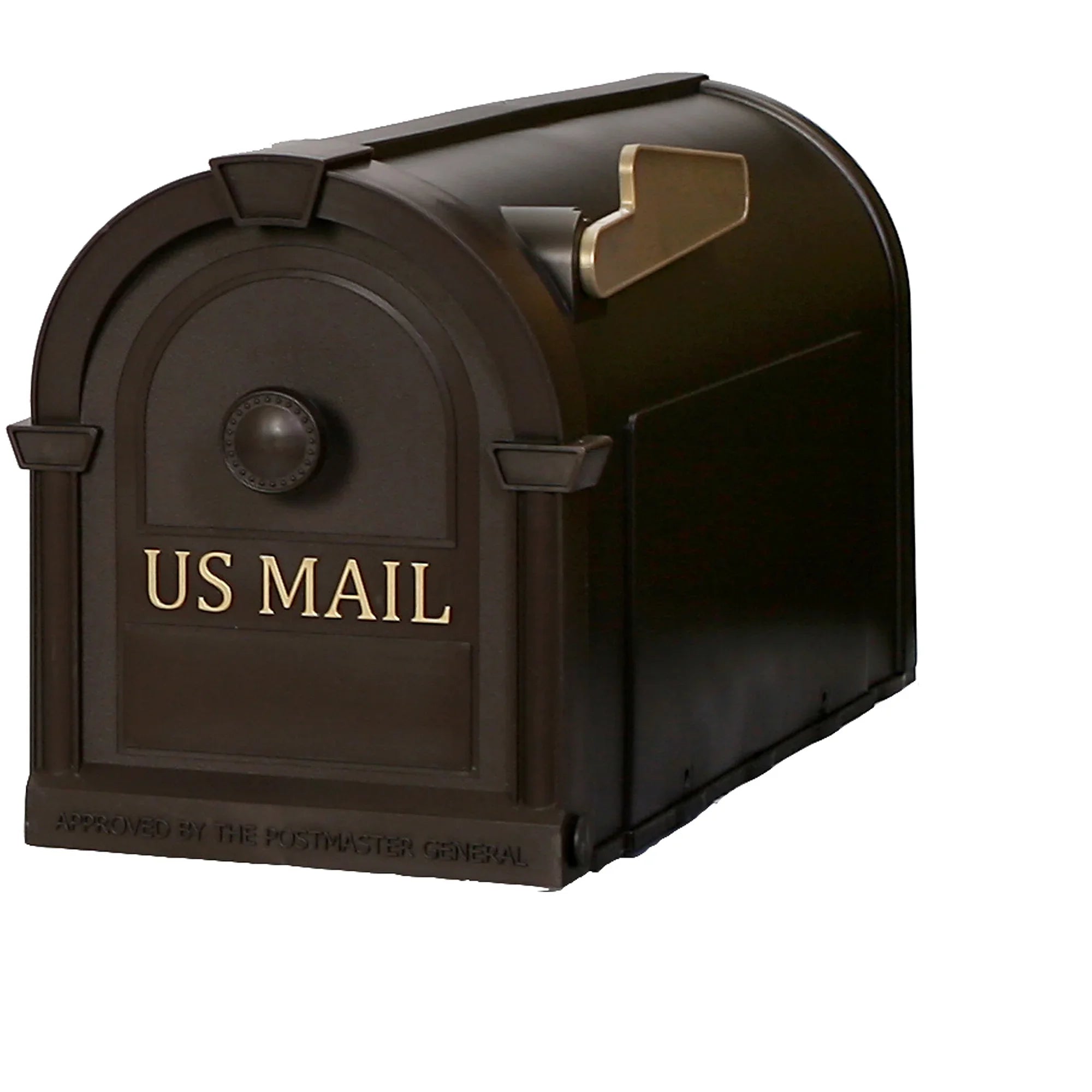 Decorative Plastic Post Mount Mailbox — Bronze | KIMLUD