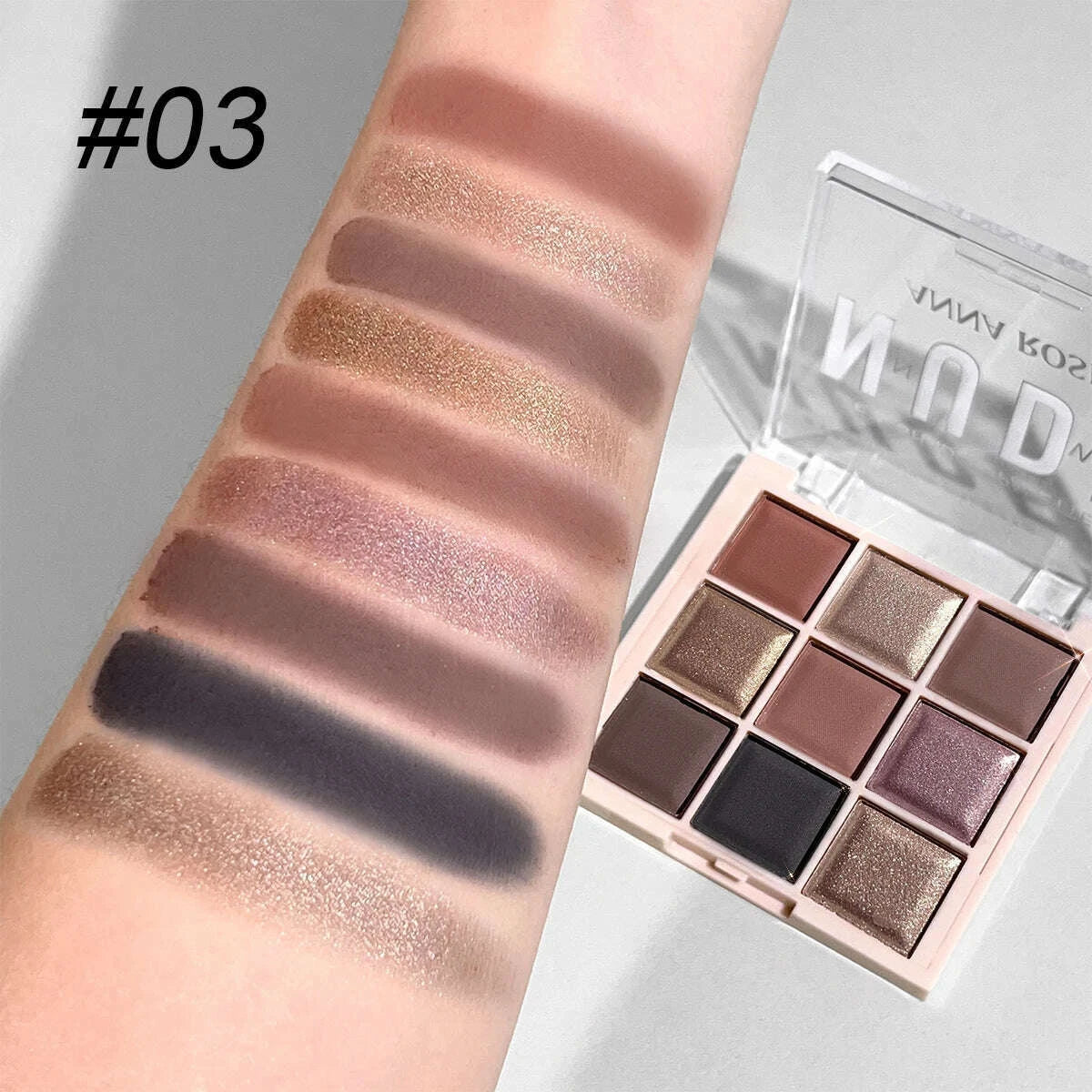9-color-eyeshadow-palette-with-fine-glitter-shimmer-matte-milk-tea-shades-mini-daily-use-student-friendly-makeup-kimlud-kimlud-33922081