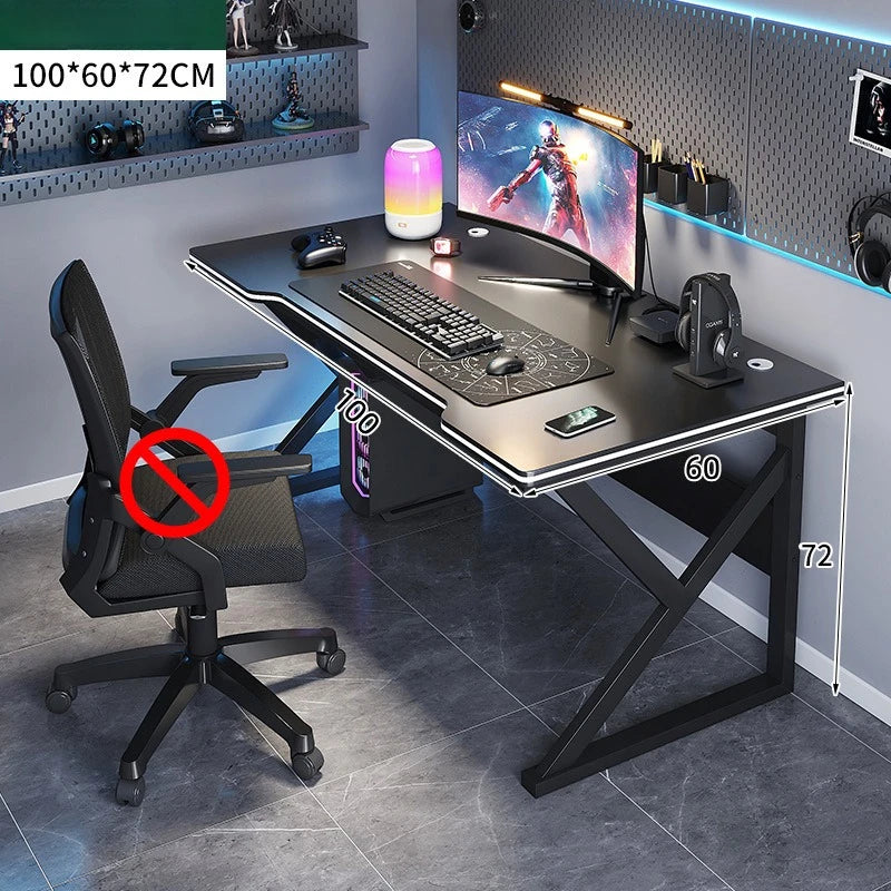 Standing Computer Desk Home Office Gaming Study Laptop Table Steel Frame Escritorios Table Gaming Pc De Oficina Furniture