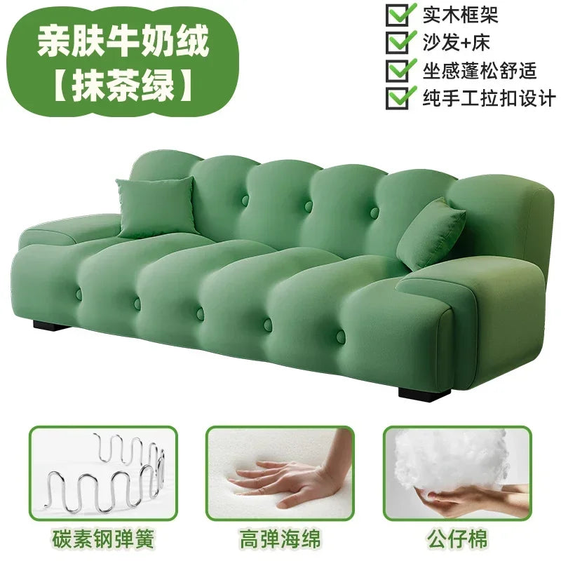 Nordic Minimalist Sofa Bed Multifunctional Foldable — Grey | KIMLUD