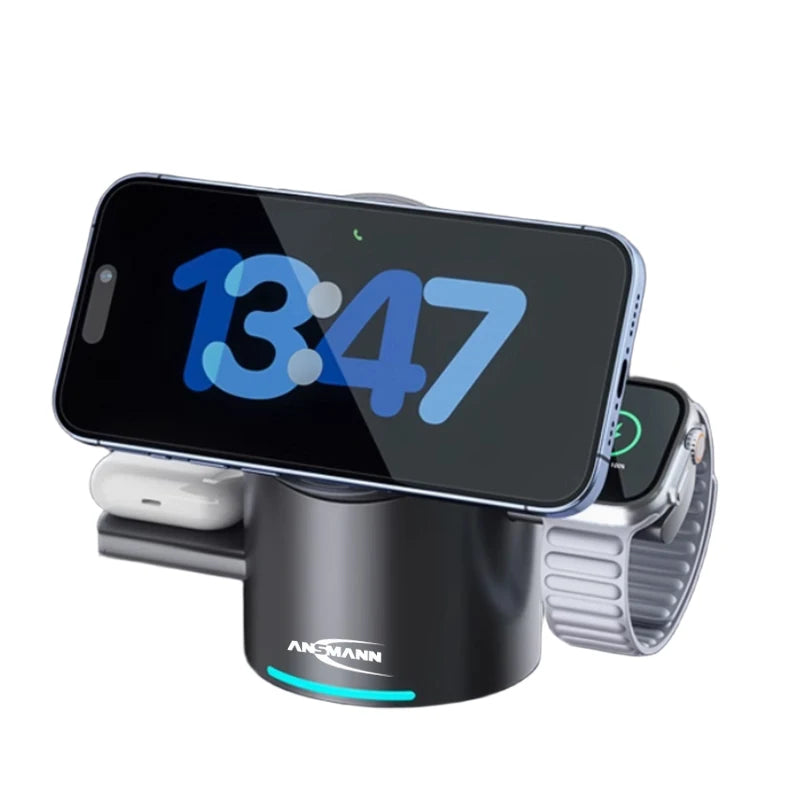 Magnetic Multifunctional Charging Station for Mobiles Earbuds Watches