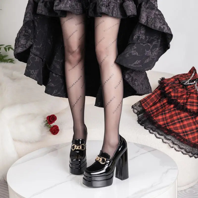 Pumps – Double Platform 14cm Heel Round Toe – PU | KIMLUD
