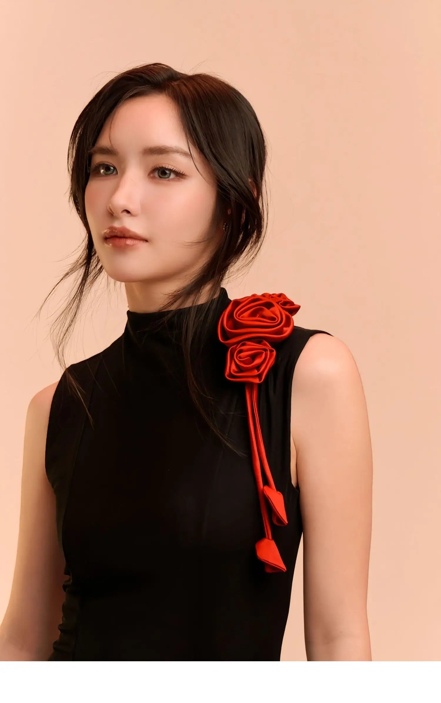 Ele Color Blo 3D Flower Svel Dr Birthday High Waist A-Line Slimming Dr French Sle Printed Summer Gown