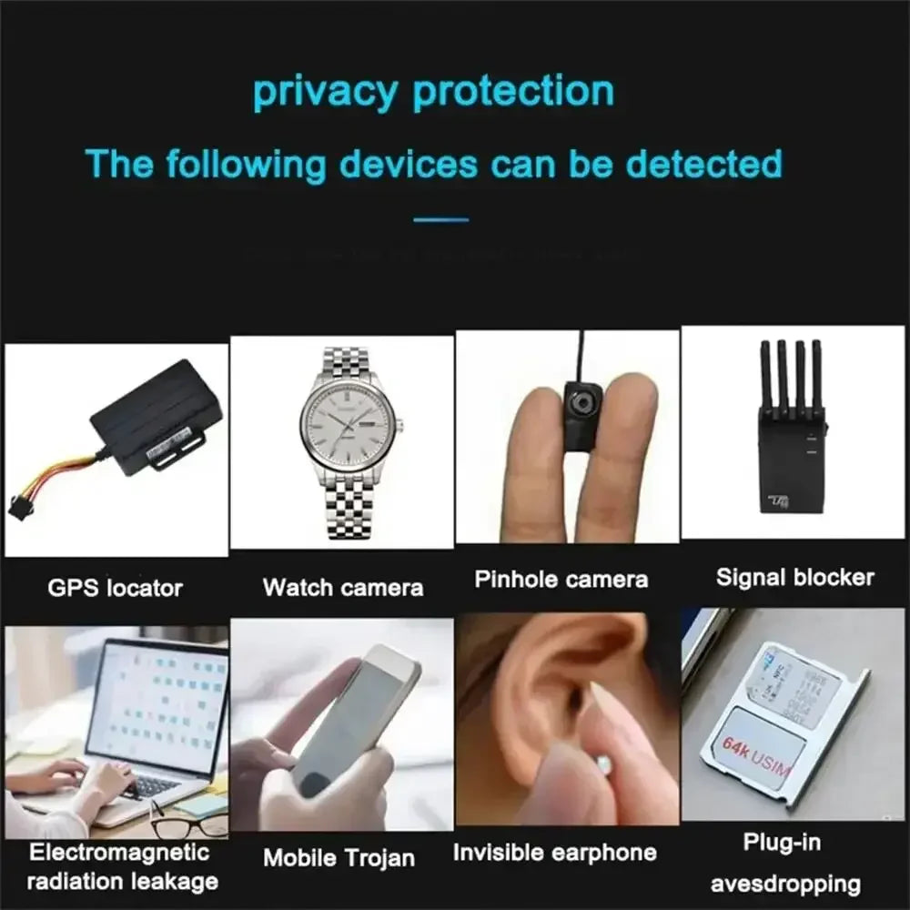 Sleek Detector Multi-Function Anti Spy — Black | KIMLUD