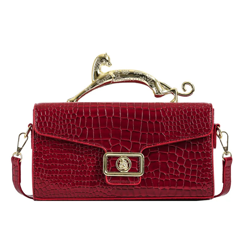 PU Crossbody Shell Bag With Lock And Architectural Silhouette For Downtown Luxury — Black | KIMLUD