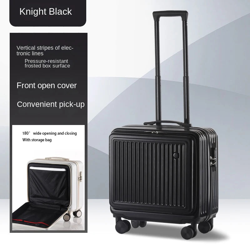 Front Opening Travel Suitcase Universal Wheel Rolling Luggage Bag Men and Women Lightweight Boarding Trolley Case18 20 Inch