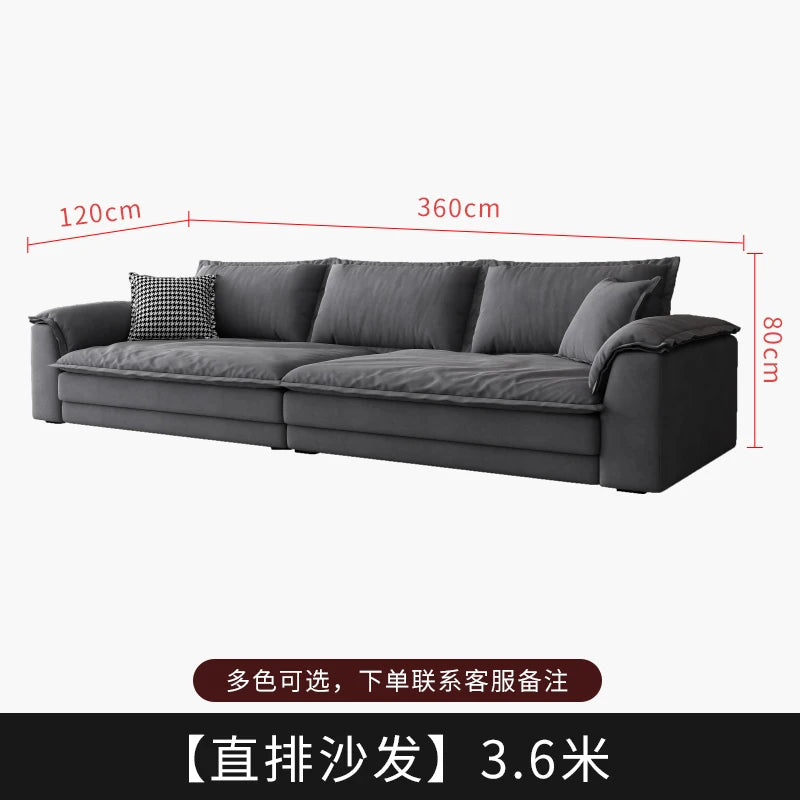 Velvet L-Shape Sofa Oversized Minimalist Modern Designer Lounge — Dark Charcoal Gray | KIMLUD