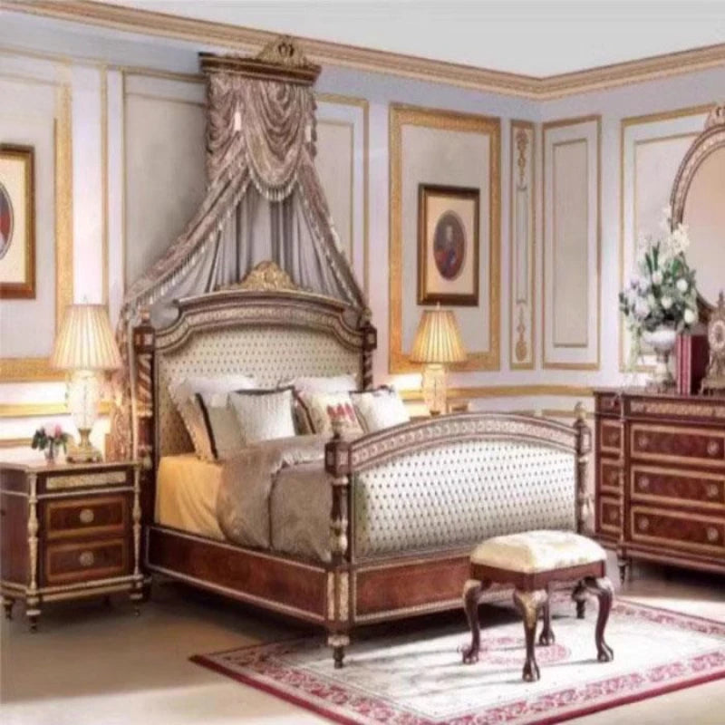 Ivory-Cream Upholstery Double Bed Square Frame — Ivory | KIMLUD
