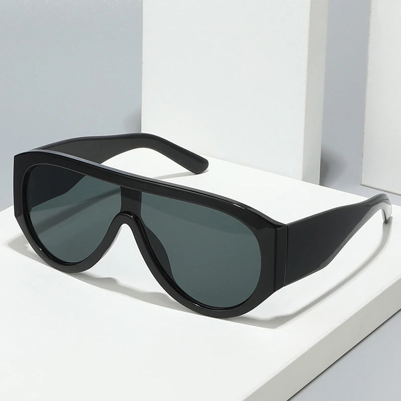 Sunglasses Oversized Pilot Polycarbonate - Red Green | KIMLUD