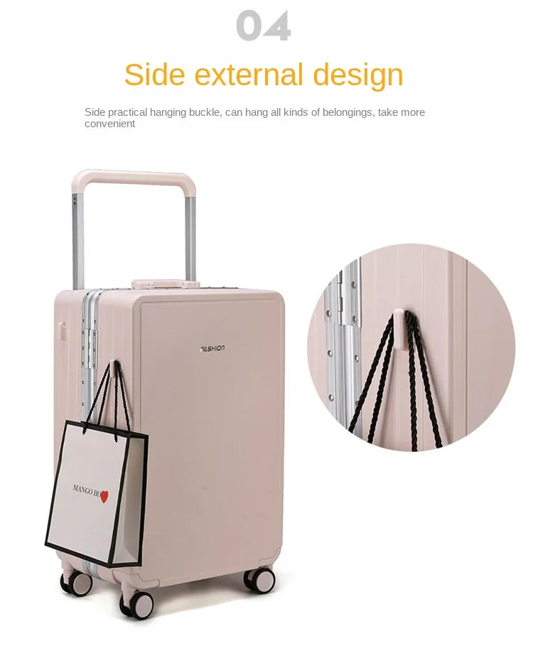 Aluminium Frame Travel Luggage Carry-On With Mute Wheels — Slate Gray | KIMLUD