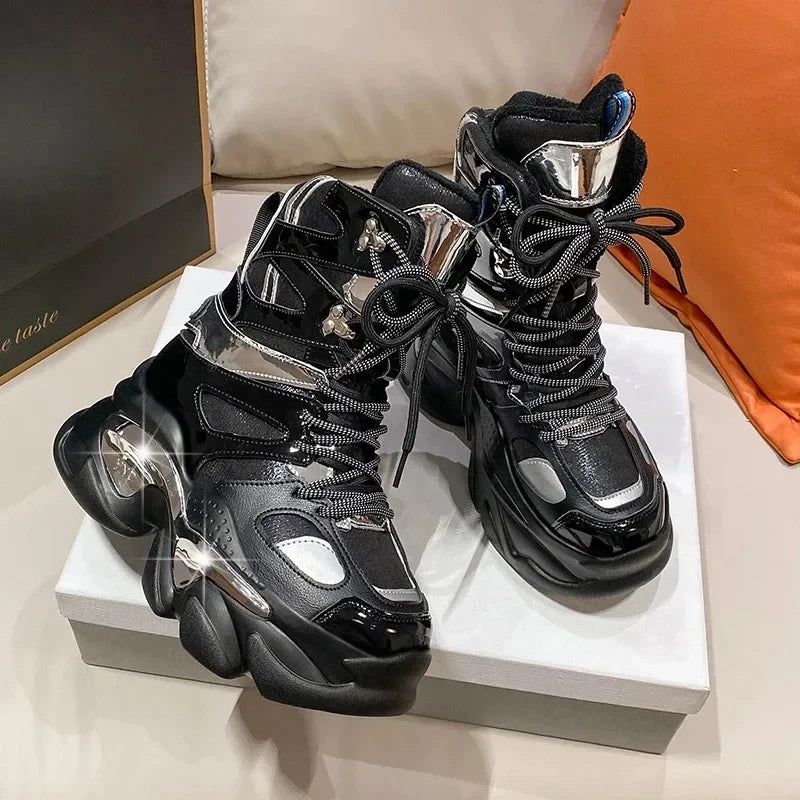 Ankle Boots – High Platform – Leather | KIMLUD