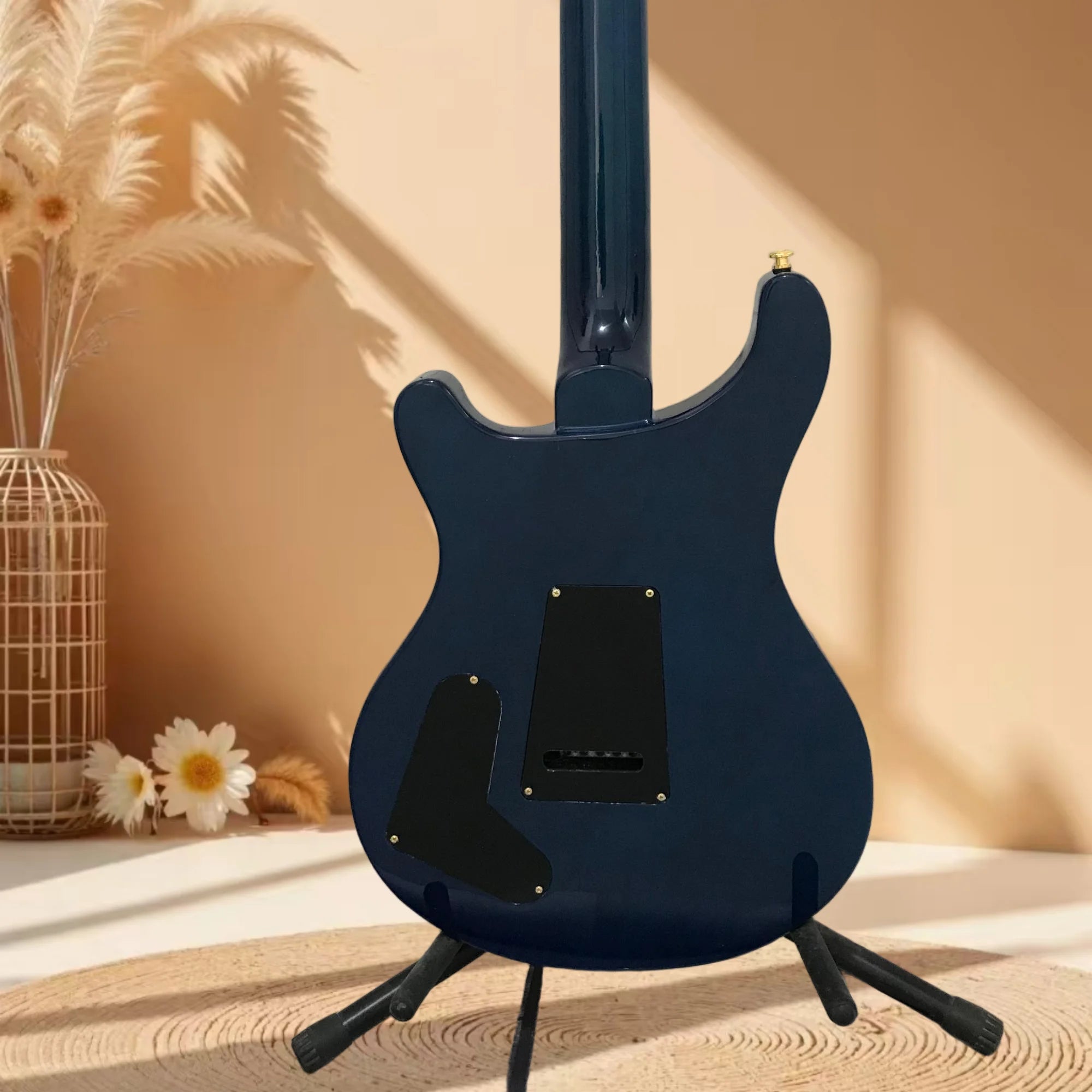 Mahogany Body Dragon Inlay Electric Guitar — Blue | KIMLUD