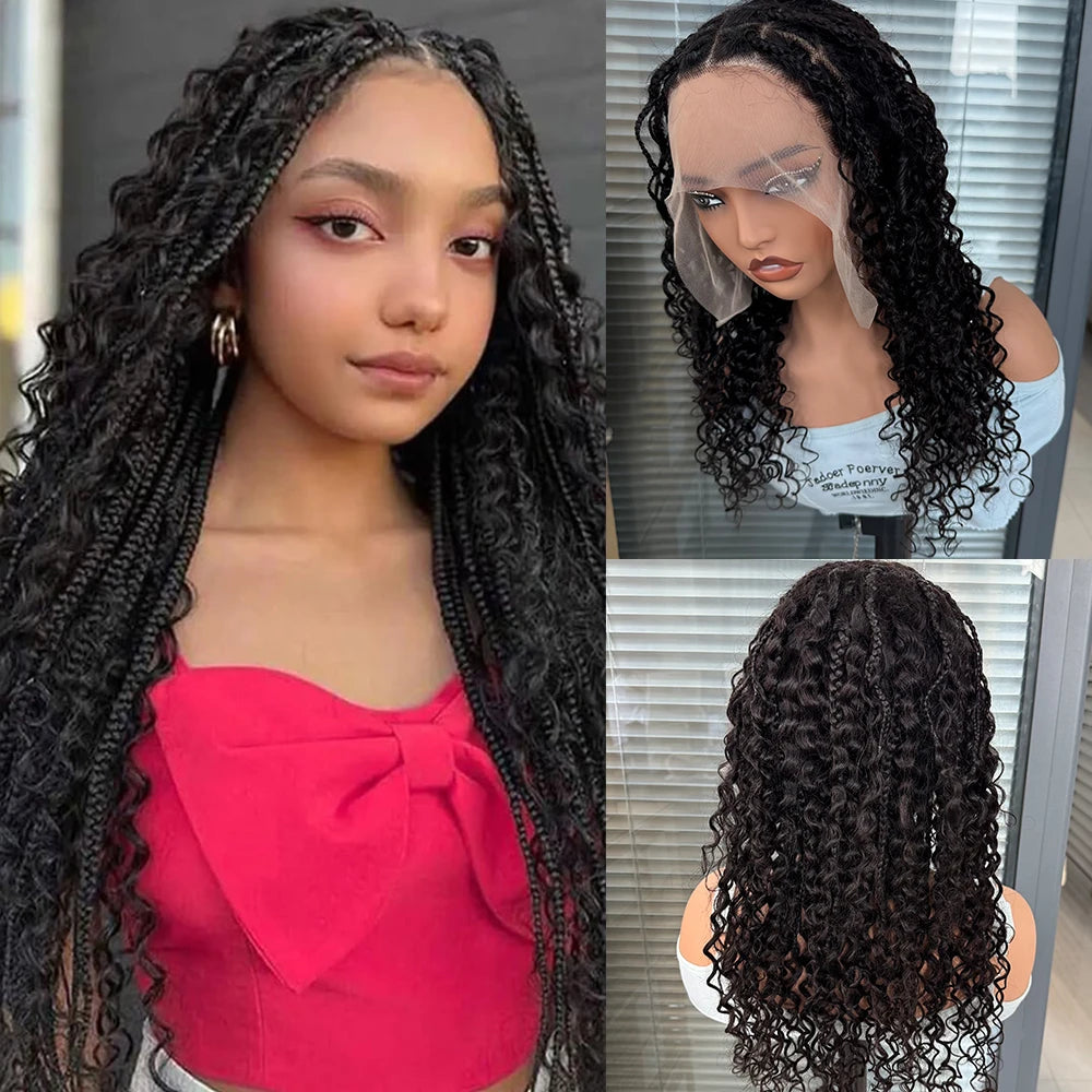 Lace Wig – 13x6 Curly Braided – 100% Human Hair | KIMLUD