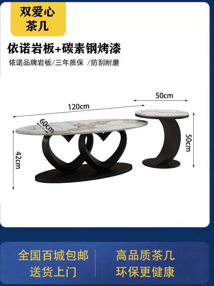 Unique Standing Coffee Table Aesthetic Round Industrial Luxury Coffee Table Modern Simple Mesa Auxiliar Postmodern Furniture