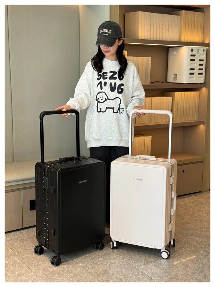 Aluminium Frame Travel Luggage Carry-On With Mute Wheels — Slate Gray | KIMLUD