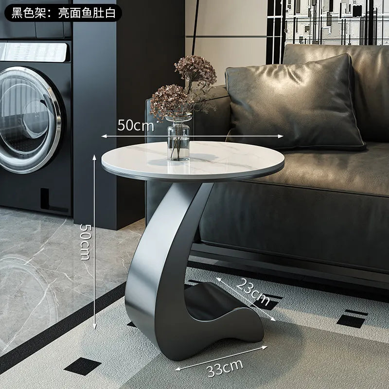 Italian Minimalist Coffee Table With Storage — Cream | KIMLUD