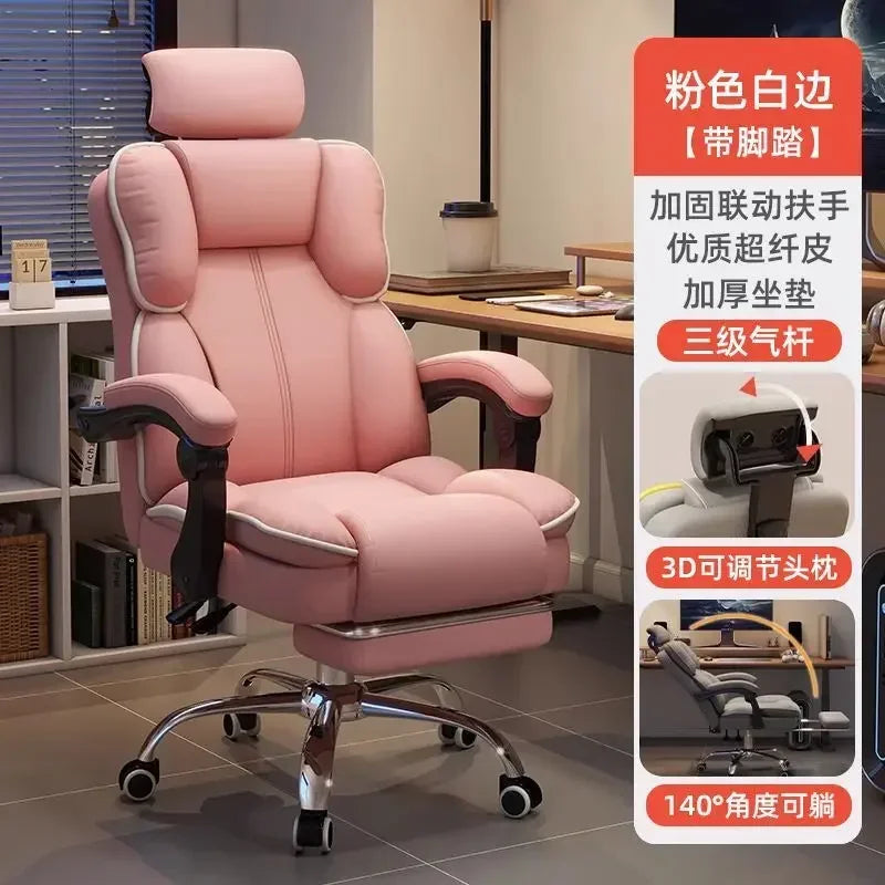 Stainless-Steel Office Chair Ergonomic With Adjustable Back — Gray | KIMLUD