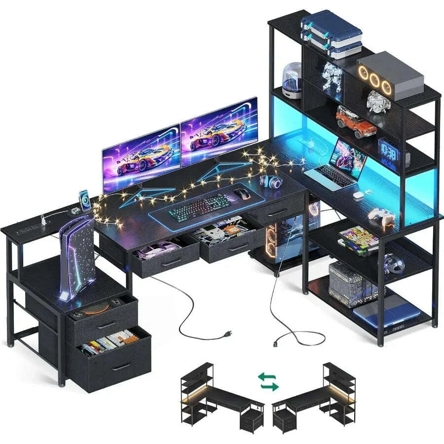 71-inch-l-shaped-desk-with-5-drawers-reversible-l-shaped-gaming-desk-with-led-light-2-power-outlets-computer-desk-with-storagekimludkimlud-35572144