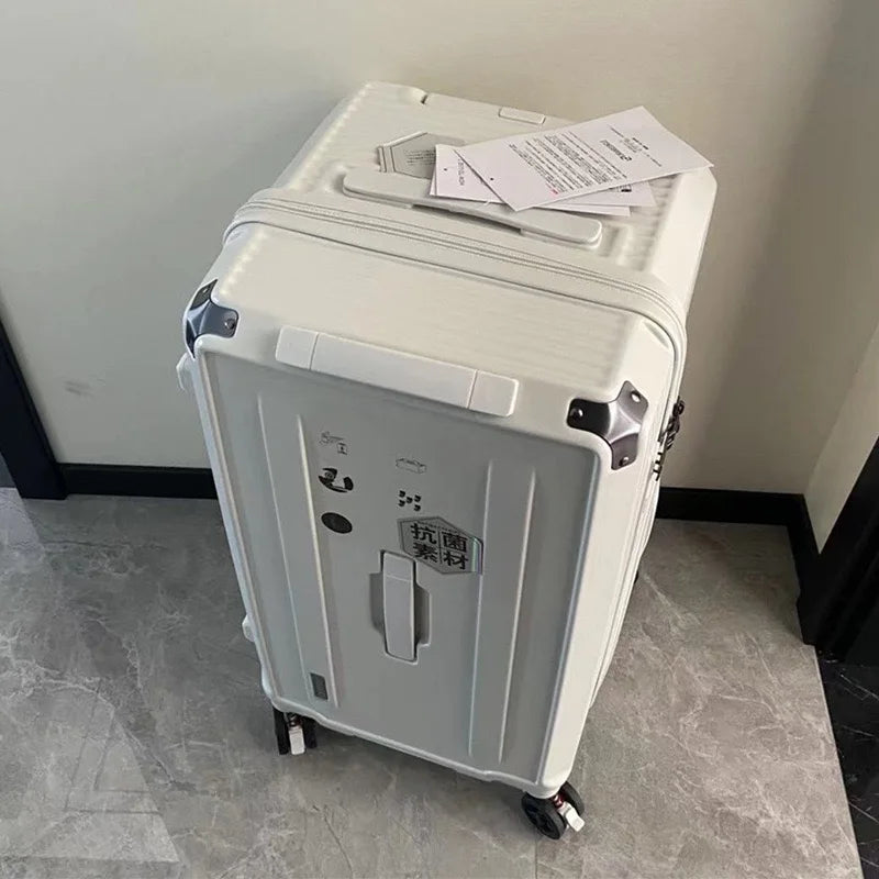 KLQDZMS High-quality Suitcase Large-capacity PC Trolley Case Women Boarding Box Family Travel Essentials Rolling Luggage