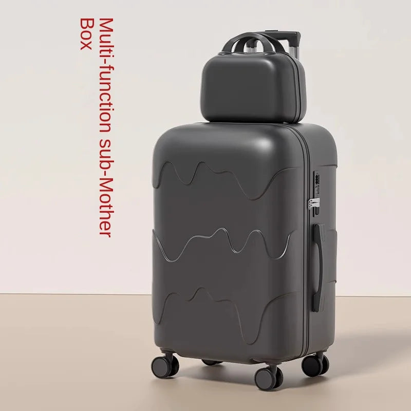Luggage Set 28 inch Large Capacity Suitcase Trolley Case 20/22/24/26 inch Travel Suitcase USB Port Boarding Box Cosmetic Case