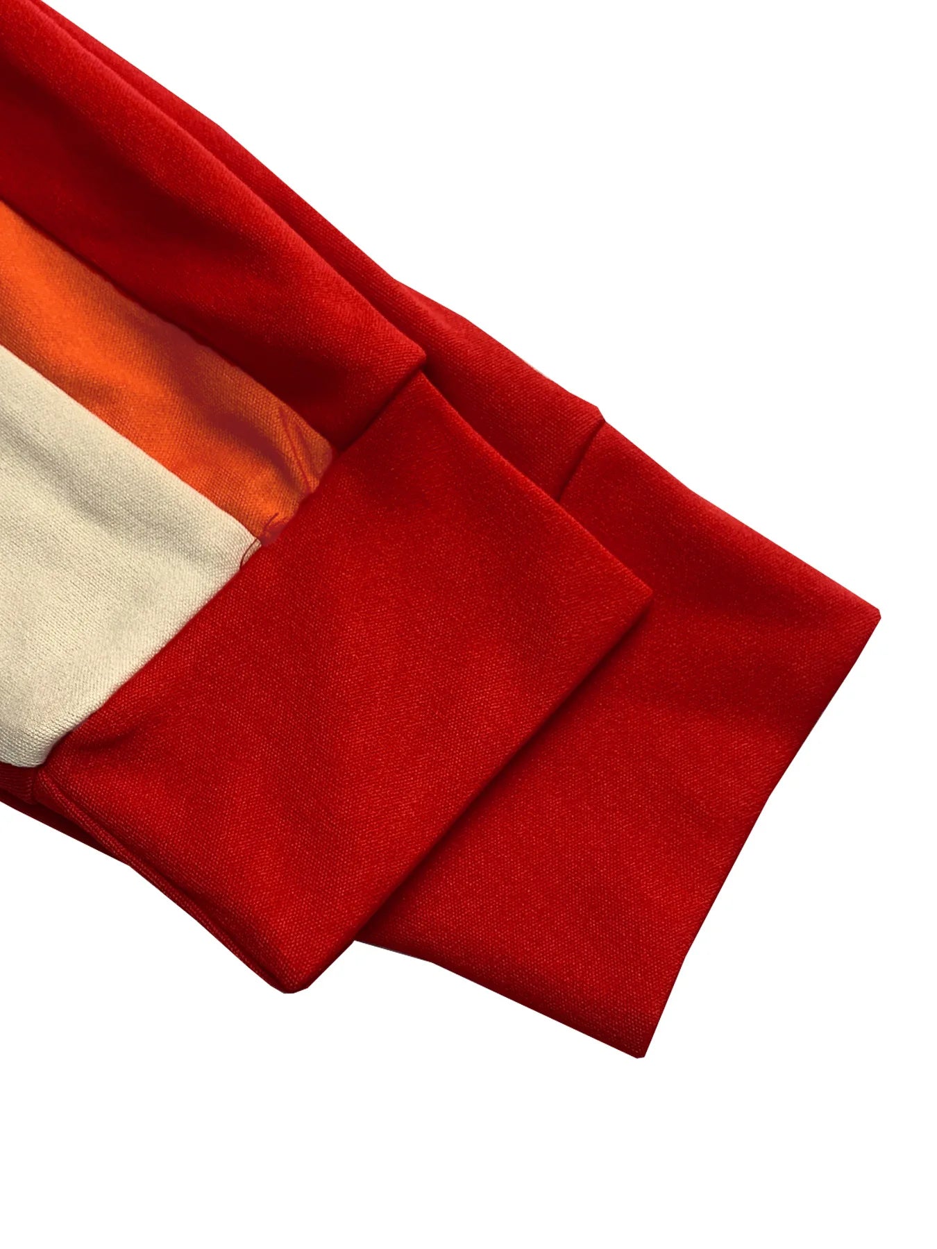 Knit Striped Splicing Two-Piece Sports Set Cream And Burnt-Orange Stripe Panels — Black | KIMLUD
