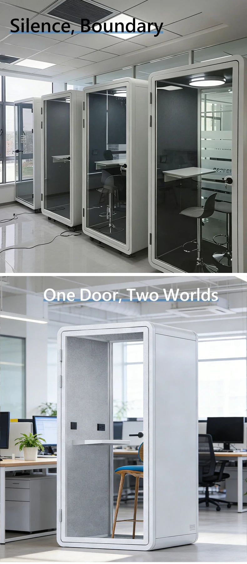 Office Cabin – Soundproof Modular Steel Structure – Indoor Use | KIMLUD