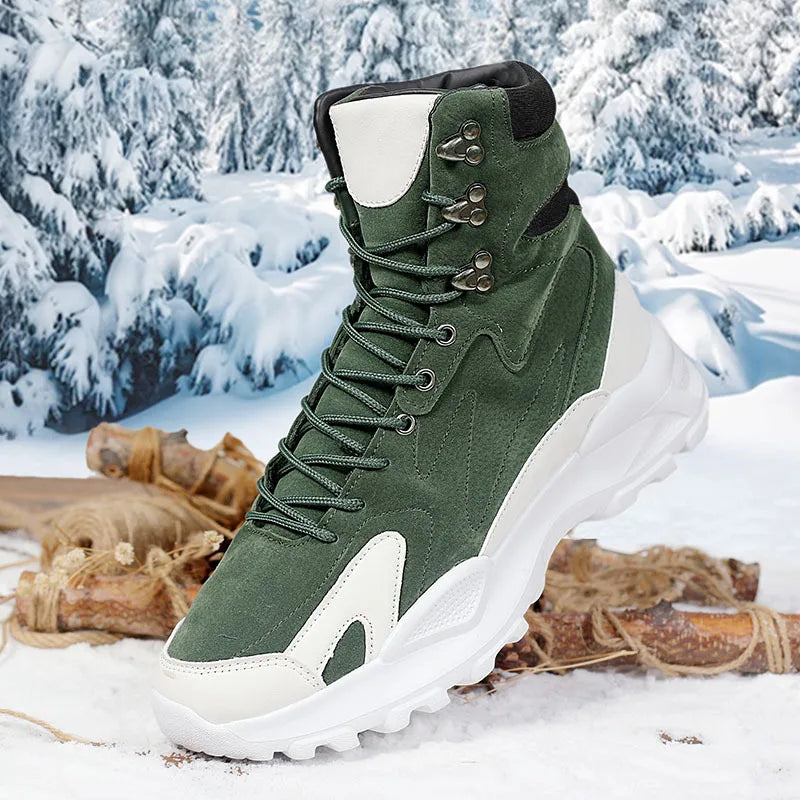 Men's Ankle Boots - Breathable Lace-Up - Ankle Boot | KIMLUD