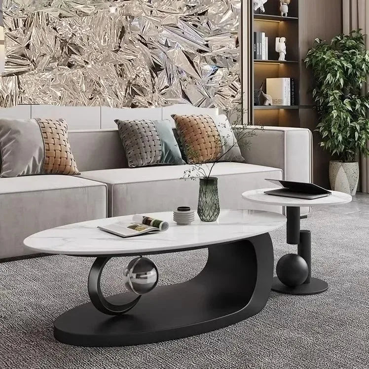 KIMLUD, Italian Style Luxury Coffee Table Metal Material for Small Luxury Living Room Accessible for New Arrivals, KIMLUD Womens Clothes