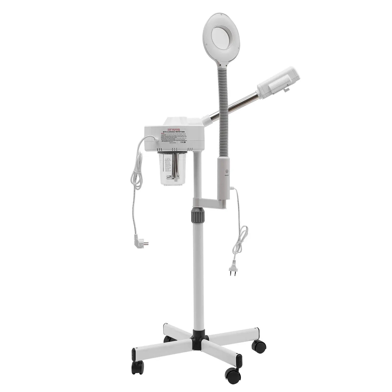 2 in 1 Combi Unit Steamer Magnifying Lamp Magnifying Lamp Hot Vapozone Ozone Streamer Steam Device Facial Sauna Machine 750W