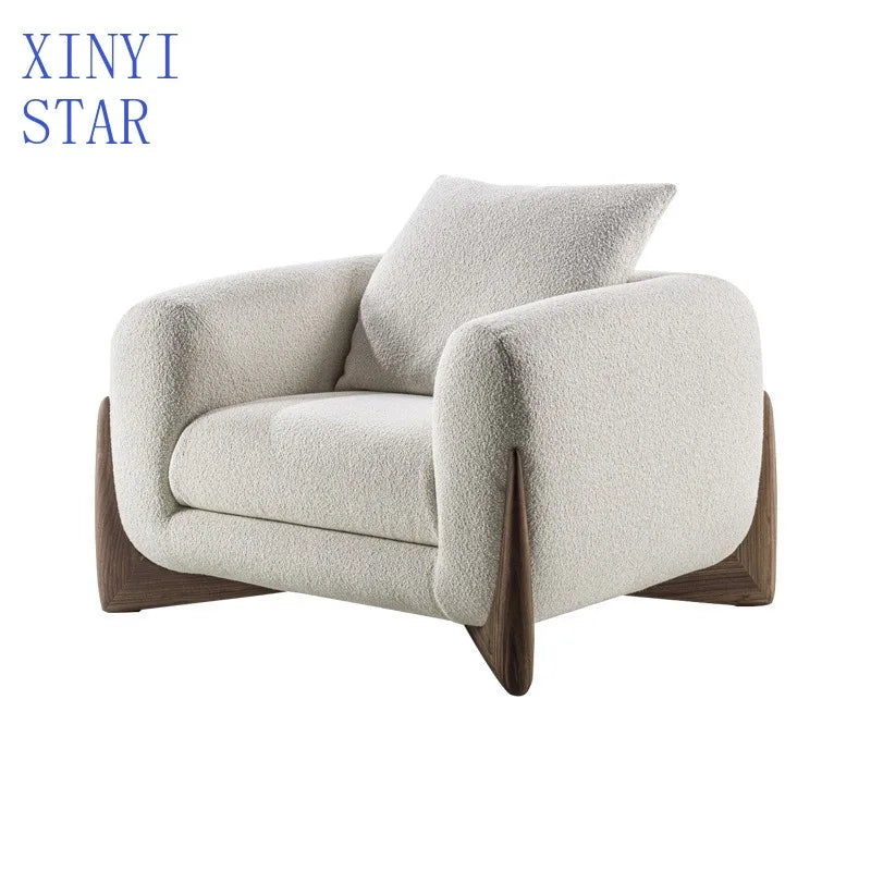 Nordic Fabric Sofa Wabi-Sabi — Ivory White | KIMLUD