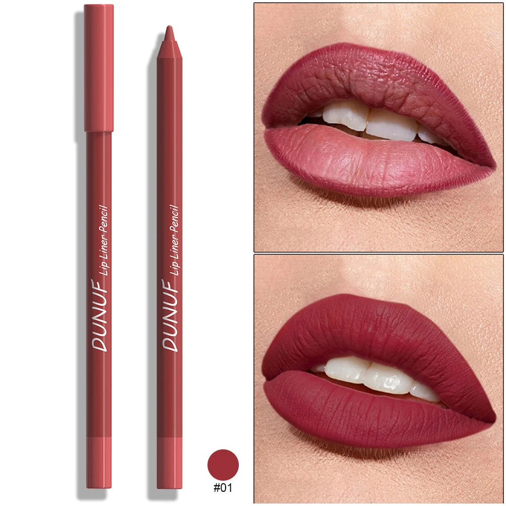 Matte Lip Pencil Contour Lip Liner Long-Lasting Waterproof Hydrating Formula — Red | KIMLUD