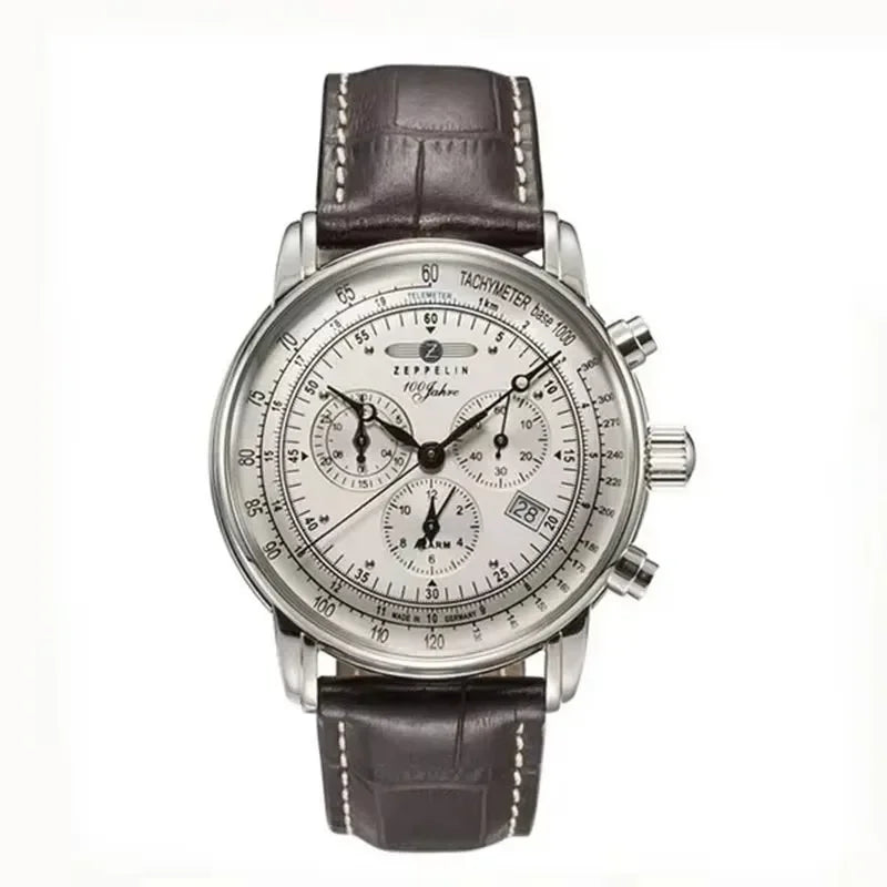 Premium Full Grain Leather Strap Watch — Black | KIMLUD