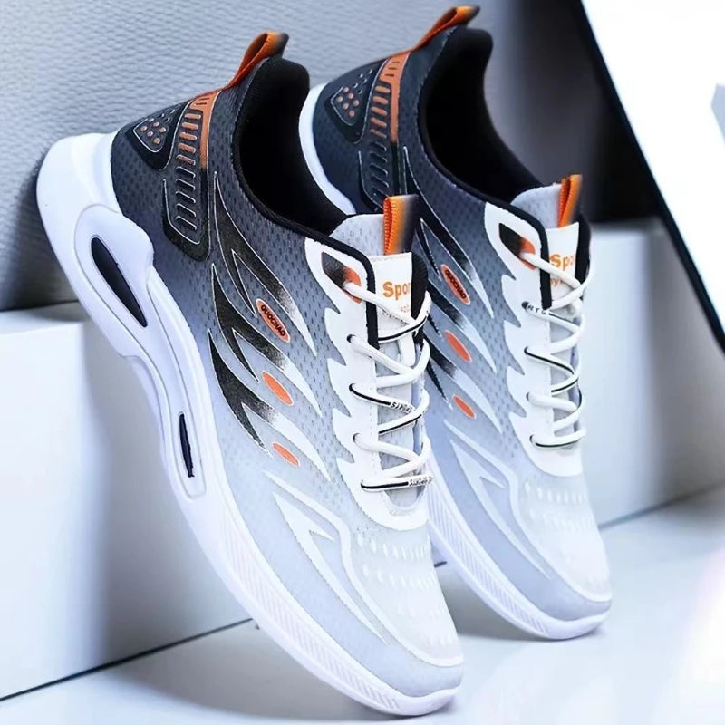 Men's Sneakers – Breathable Mesh Running Shoe – Lace-Up | KIMLUD