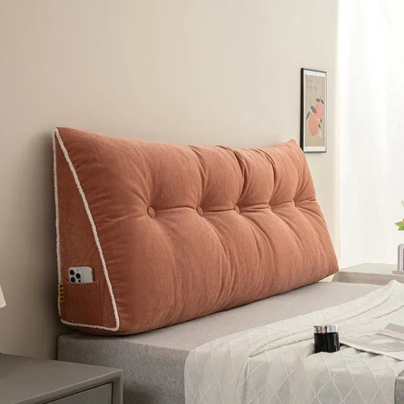 Headboard Pillow Triangle Cushion Backrest Sofa Waist Cushion Wedge Sleeping Pillow for Decorative Pillows for Bed Removable