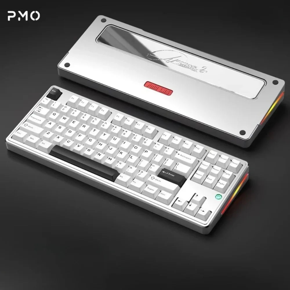 PMO Aurora80 Mechanical Keyboard Wireless Tri-mode Gasket/TOP Hot-Swap RGB Custom Aluminum Office Gaming Keyboard PC Laptop Gift