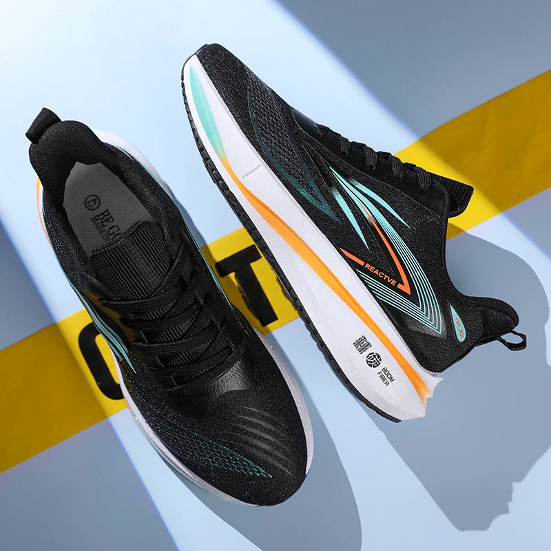 Running Shoes Men Mesh Breathable Outdoor Sports Flat Casual Mesh Walking Comfortable Tennis Shoes for Man Sneakers