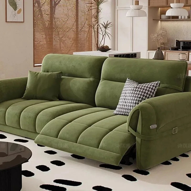 Nordic Modern Extendable Floor Sofas — Green | KIMLUD