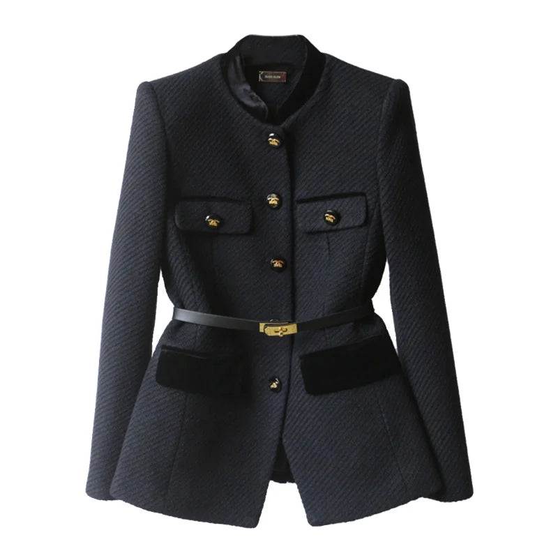 Women Blazer Coat New 2025 Autumn Long Sleeve Casual Single-breasted Elegant Office Waist Ladies Suit Coat Tops Female Outerwear