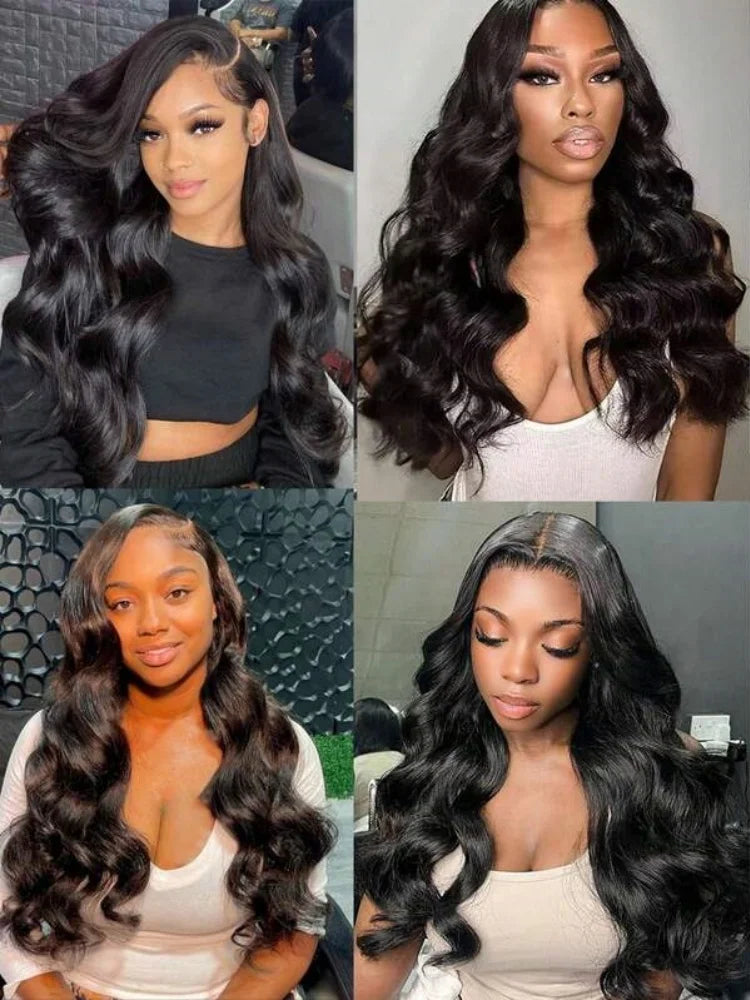 Lace Front Wig – Glueless HD Lace 40in – Body Wave – Natural Black | KIMLUD