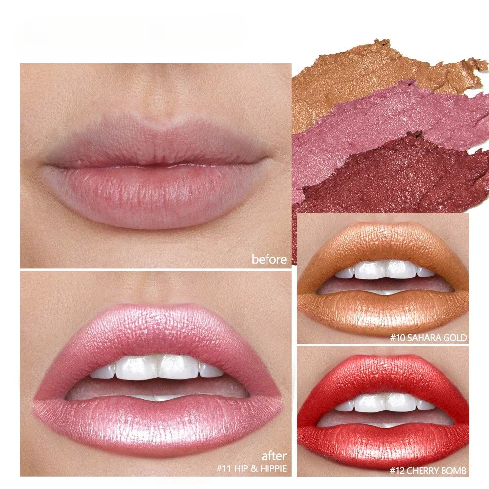 Pearlescent Lip Gloss Long-Lasting Hydrating — Rosy Pearlescent Pink | KIMLUD