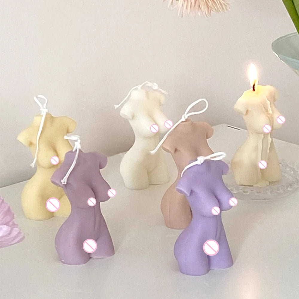 KIMLUD, 3D Body Silicone Candle Mold DIY Creative Men Women Human Plaster Epoxy Resin Aromath Soap Molds Art Craft Home Decoration, KIMLUD Womens Clothes