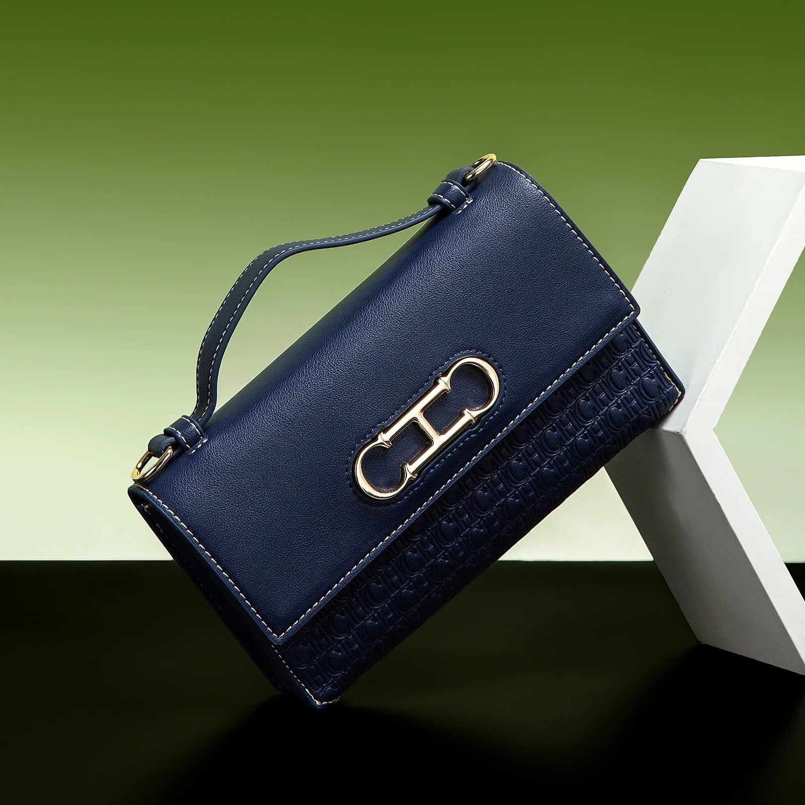 Leather Letter Print Crossbody Bag — Black | KIMLUD