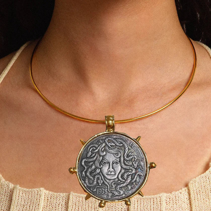 Copper Gothic Cuban Chunky Necklace — Copper | KIMLUD
