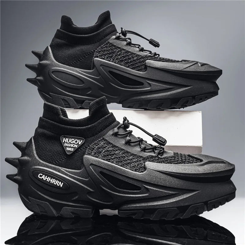 Men's Sneakers – Breathable Knit Silhouette – Casual Sport Shoes | KIMLUD