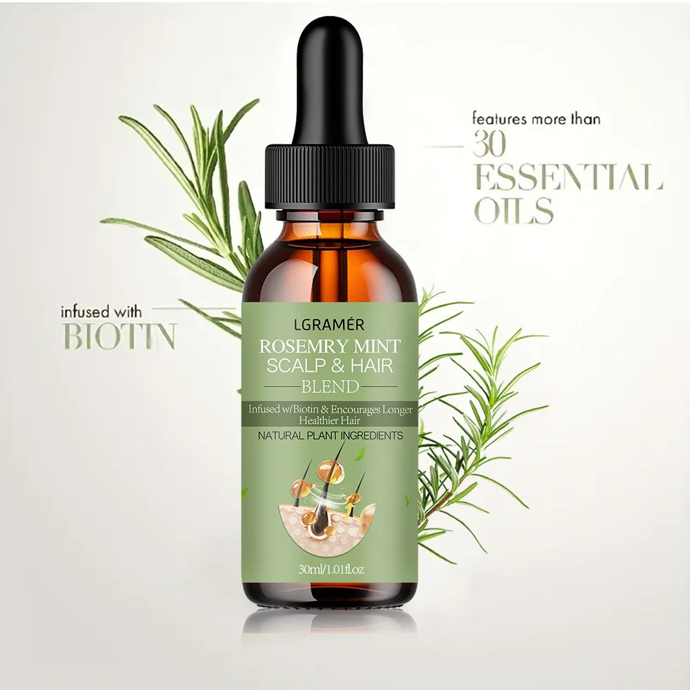 Organic Hair Growth Oil Rosemary Mint Fortifying — Emerald Green | KIMLUD