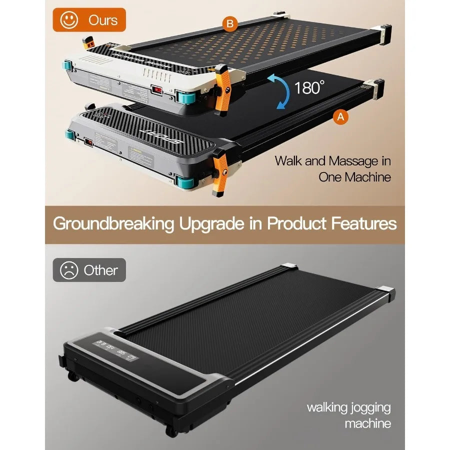 Ultra Slim Under Desk Walking Pad — Black | KIMLUD