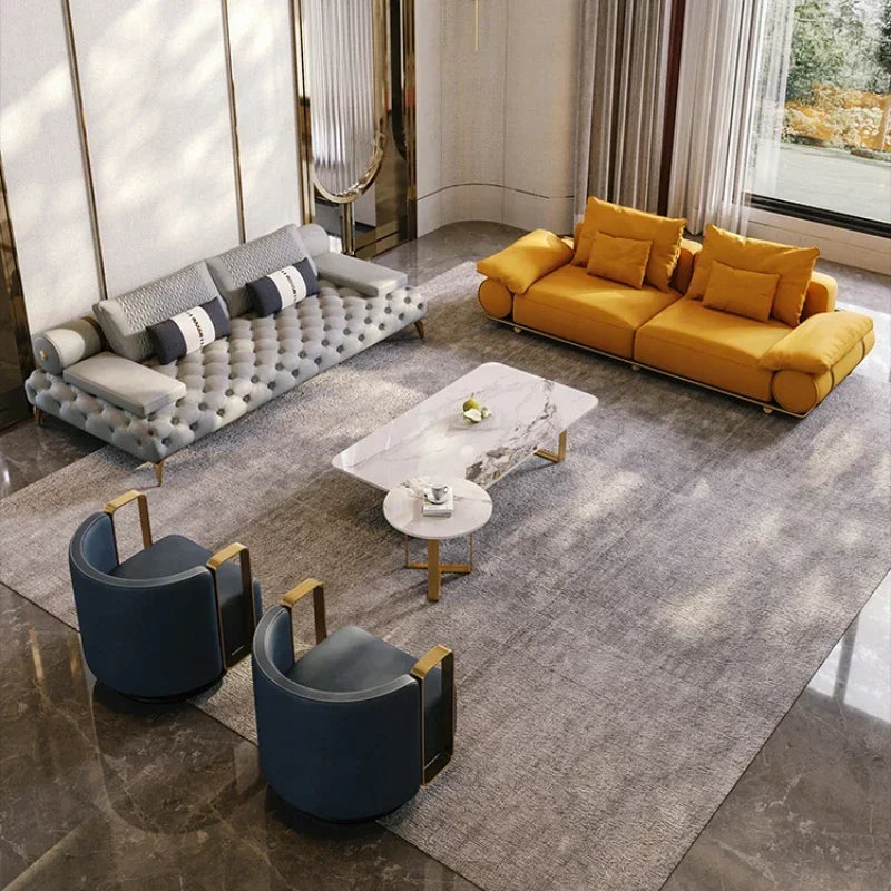 Italian Genuine Leather Sofas Sectional Modern Luxry Designer Loveseat Sofa 3 Piece Set Woonkamerbanken Living Room Furniture