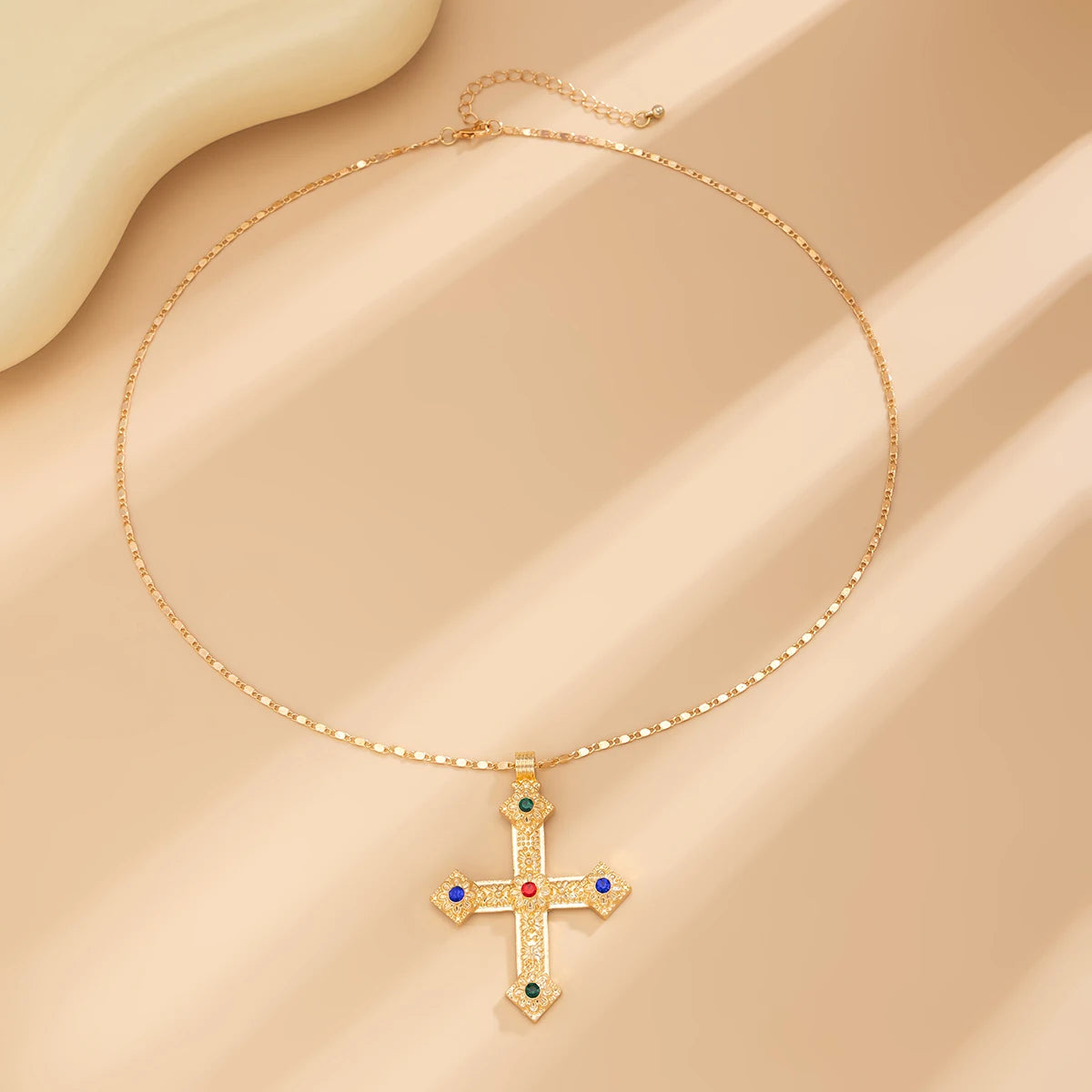 KIMLUD, IngeSight.Z Exquisite Vintage Juses Cross Pendant Men Necklace Trend Classic Imitation Pearl Choker Women Punk Party Jewelry, KIMLUD Womens Clothes